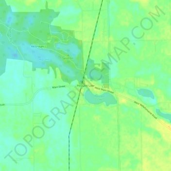 Mapa topográfico Pleasant Lake, altitude, relevo