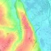 Mapa topográfico Monts de Caubert, altitude, relevo