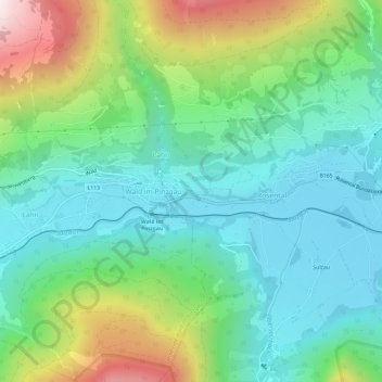 Mapa topográfico Trattenbach, altitude, relevo