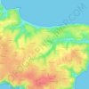 Mapa topográfico Borduro, altitude, relevo