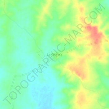 Mapa topográfico La Ventura, altitude, relevo