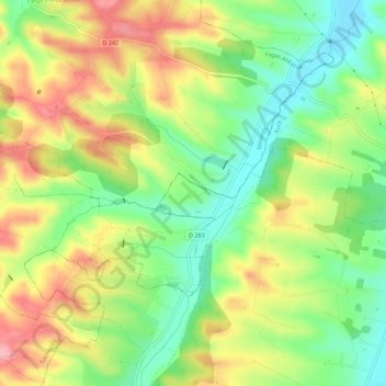 Mapa topográfico Bosc, altitude, relevo