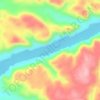 Mapa topográfico الشلال السادس, altitude, relevo