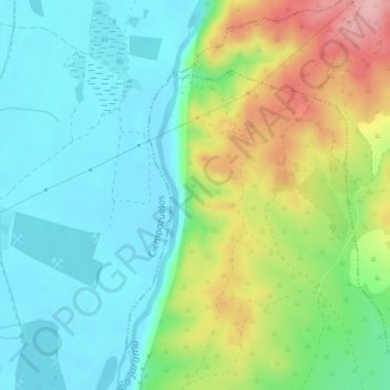 Mapa topográfico Butarrón, altitude, relevo