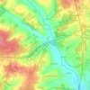 Mapa topográfico La Vigerie, altitude, relevo