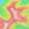 Mapa topográfico Mount Curran, altitude, relevo