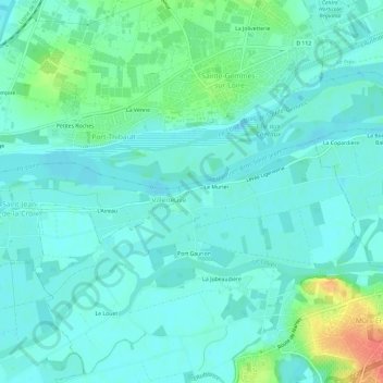 Mapa topográfico Le Grand Port, altitude, relevo