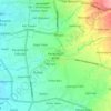 Mapa topográfico Kecamatan Kediri, altitude, relevo