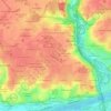 Mapa topográfico La Borde, altitude, relevo