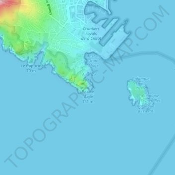 Mapa topográfico Bec de l'aigle, altitude, relevo