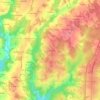 Mapa topográfico Puyrigaud, altitude, relevo