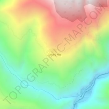 Mapa topográfico Tableria Alta, altitude, relevo