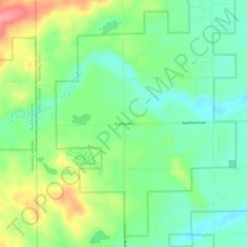 Mapa topográfico Curtisville, altitude, relevo