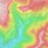 Mapa topográfico Les Nonières, altitude, relevo