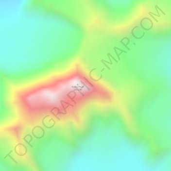 Mapa topográfico Mackenzie Mountains, altitude, relevo