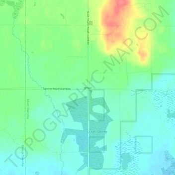 Mapa topográfico O'Neil, altitude, relevo