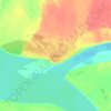 Mapa topográfico Туруханск, altitude, relevo