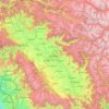 Mapa topográfico Srīnagar, altitude, relevo