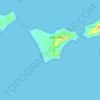 Mapa topográfico Dampier Archipelago, altitude, relevo