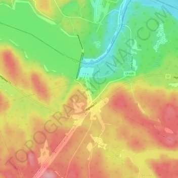 Mapa topográfico Rolphton, altitude, relevo