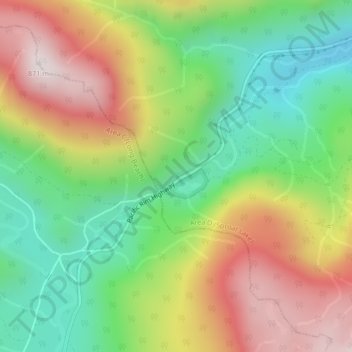 Mapa topográfico Sutton Pass, altitude, relevo