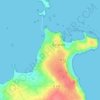 Mapa topográfico Kerlizou, altitude, relevo