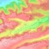 Mapa topográfico Cauhapé, altitude, relevo