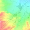 Mapa topográfico Monteagudo, altitude, relevo