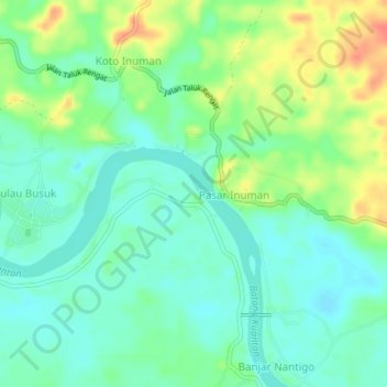 Mapa topográfico Pulau Sipan, altitude, relevo