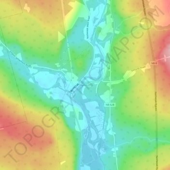 Mapa topográfico Taymouth, altitude, relevo
