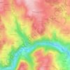 Mapa topográfico Le Tillot, altitude, relevo