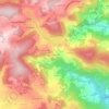 Mapa topográfico Le Servet, altitude, relevo