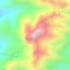 Mapa topográfico Serra do Manhuaçuzinho, altitude, relevo