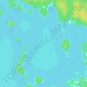 Mapa topográfico Lac Andou, altitude, relevo