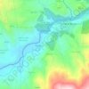 Mapa topográfico Água-Levada, altitude, relevo
