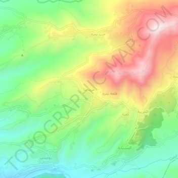 Mapa topográfico Marmarita, altitude, relevo