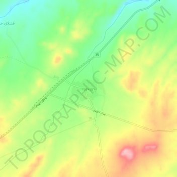 Mapa topográfico Khvor Khvoreh, altitude, relevo
