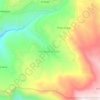 Mapa topográfico Udima, altitude, relevo