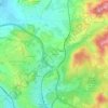 Mapa topográfico Telhal, altitude, relevo