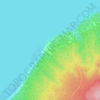 Mapa topográfico Freda, altitude, relevo