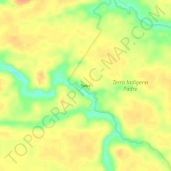 Mapa topográfico Padre, altitude, relevo