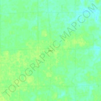 Mapa topográfico Salem, altitude, relevo
