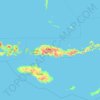 Mapa topográfico Nusa Tenggara Timur, altitude, relevo