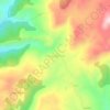 Mapa topográfico Cajigar / Queixigar, altitude, relevo