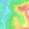 Mapa topográfico Le Crouet Derriere, altitude, relevo