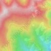 Mapa topográfico Les Granges de la Brasque, altitude, relevo