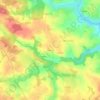 Mapa topográfico Bodérias, altitude, relevo