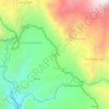 Mapa topográfico Aycara, altitude, relevo