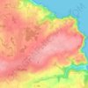 Mapa topográfico Goaz Bihan, altitude, relevo