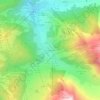 Mapa topográfico Les Converses, altitude, relevo